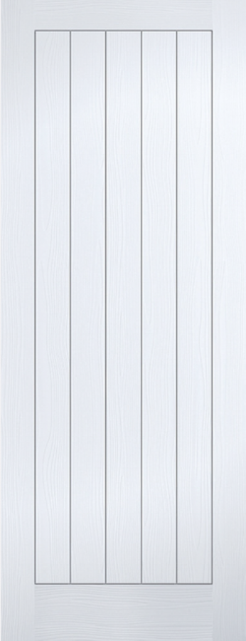 Vertical 5P White Primed Moulded (hollow core) Internal Door (textured)